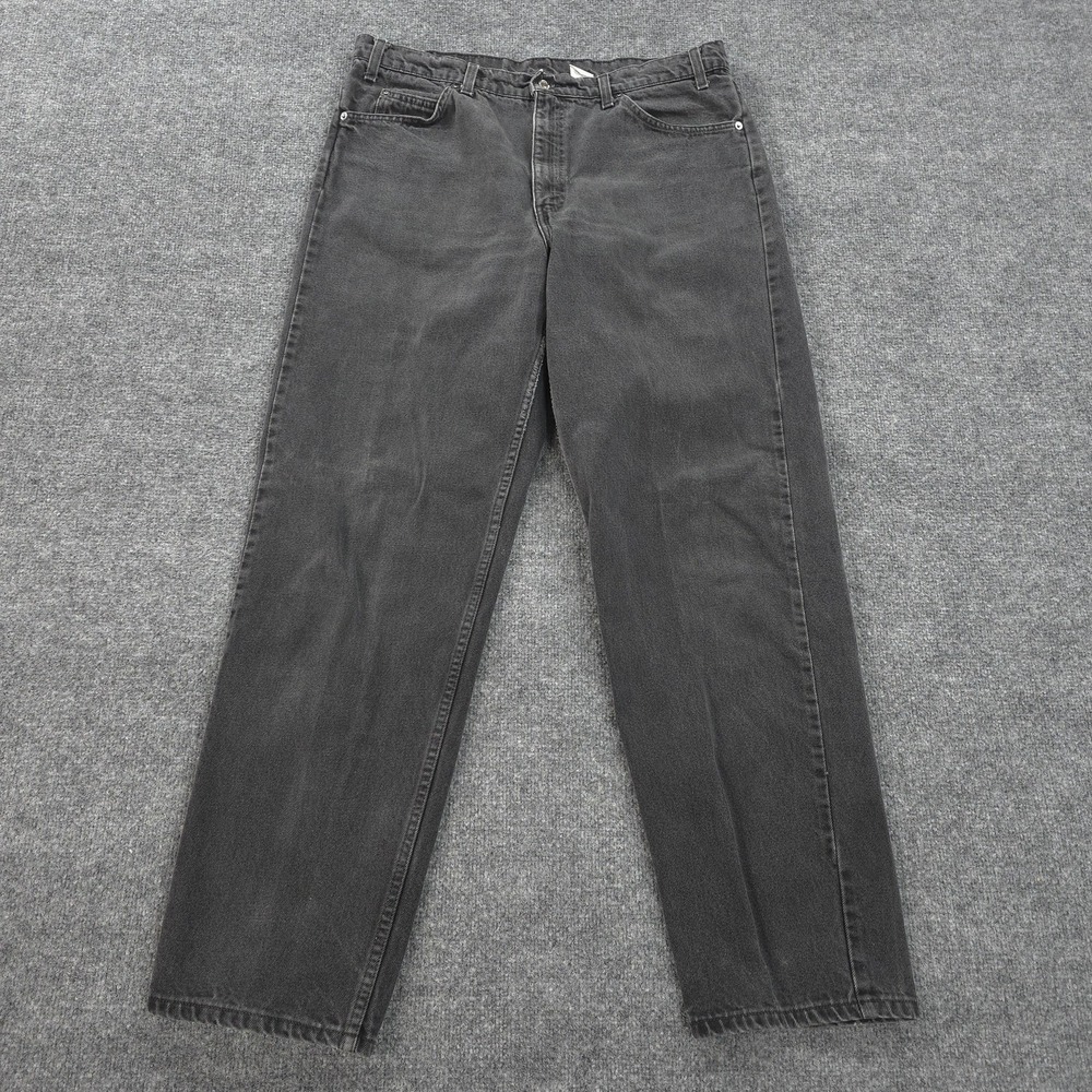 Vintage Levis Jeans Mens‎ 36x32 Black Denim 550 Relaxed Orange Tab 90s USA